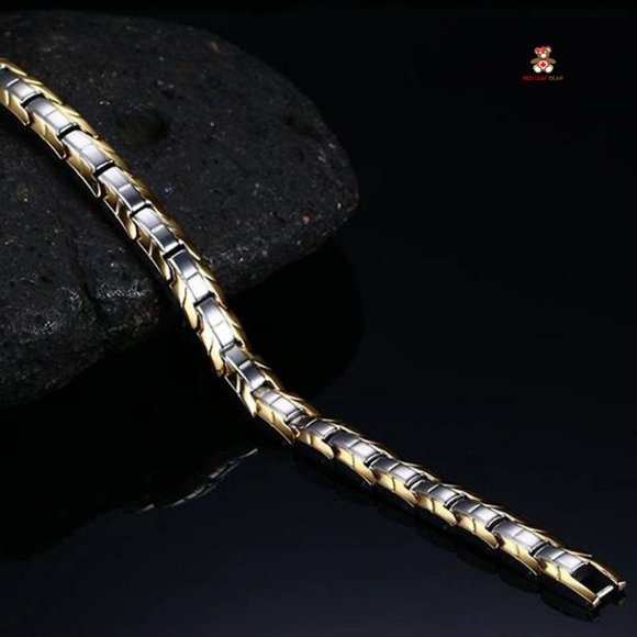 Stainless Steel IP Gold plated magnetic bracelet. - Picture 5 of 6